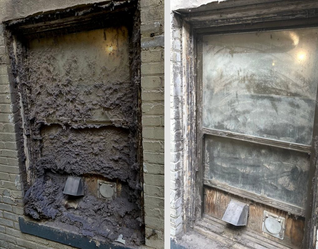 Commercial HVAC before and after cleaning — Apex Air Services CT